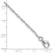 Sterling Silver Rhodium-plated 1.65mm Paperclip Link 16in w/2in ext Necklac