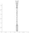 Sterling Silver Rhodium-plated Paperclip Link CZ 16in w/1.75in ext. Necklac - Birthstone Company