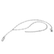 Sterling Silver Rhodium-plated Paperclip Link CZ 16in w/1.75in ext. Necklac - Birthstone Company
