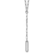 Sterling Silver Rhodium-plated Paperclip Link CZ 16in w/1.75in ext. Necklac - Birthstone Company