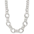 Sterling Silver Polished Fancy Link Necklace