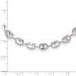 Sterling Silver Rhodium-plated 16in with 2in ext. Fancy Link Necklace