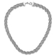Sterling Silver Rhodium-plated Rope Link Fancy 18.5in Necklace