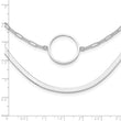 Sterling Silver Rhodium-plated 2 Strand 16in w/2in ext Necklace