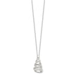 Sterling Silver Polished Silver-plated Swirl Pendant Necklace