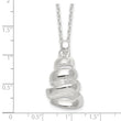 Sterling Silver Polished Silver-plated Swirl Pendant Necklace