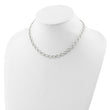 Sterling Silver Polished Circle Link 16 w/2in ext Necklace