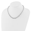 Sterling Silver Rhodium-plated 17 w/2in ext Fancy Link Necklace