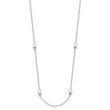 Sterling Silver Polished Fancy Beaded Link 18in Necklace
