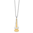 Sterling Silver RH-plated Gold-plated Fancy w/2in ext. Necklace