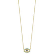 Sterling Silver Gold-tone Glass and Glass Crystal Evil Eye Necklace