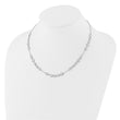 Sterling Silver Rhodium-plated Fancy CZ 18in Necklace