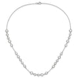 Sterling Silver Rhodium-plated Fancy CZ 18in Necklace