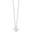 Sterling Silver E-Coating Movable/Spin Cross 16in w/2in ext Necklace