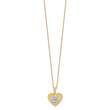 Sterling Silver Gold-tone Angel in Heart 18in Necklace