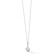 Sterling Silver Rhodium-plated CZ Heart 16in w/2in ext Necklace - Birthstone Company