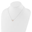 Sterling Silver and Rose-tone Polished Double Heart 18in Necklace