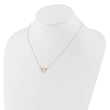 Sterling Silver and Rose-tone Polished Double Heart 18in Necklace - Birthstone Company