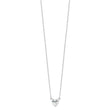 Sterling Silver Polished Heart CZ Necklace