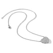Sterling Silver Rhodium-plated Pave CZ Heart Necklace 18 in - Birthstone Company