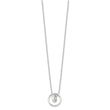 Sterling Silver E-Coating Double Circle 16in w/2in ext Necklace - Birthstone Company