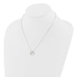 Sterling Silver E-Coating Double Circle 16in w/2in ext Necklace - Birthstone Company