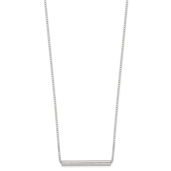 Sterling Silver Polished Slide Bar Necklace