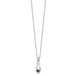 Sterling Silver Rhodium-plated Black CZ 16in w/2in ext Necklace