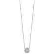 Sterling Silver Rhodium-plated CZ Love Knot 16in w/2in ext Necklace