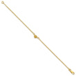 Sterling Silver Gold-tone Flower Charm 9in Anklet