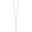 Sterling Silver E-coated CZ Dangle 17.5in Necklace