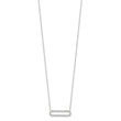 Sterling Silver E-coated CZ 18.25in w/2in ext Necklace