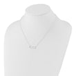 Sterling Silver E-coated CZ 18.25in w/2in ext Necklace