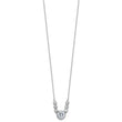 Sterling Silver Rhodium-plated with CZ 16in w/2in ext Necklace