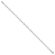 Sterling Silver 9inch Solid Polished Fancy Link Anklet