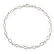 Sterling Silver 9inch Solid Polished Fancy Link Anklet