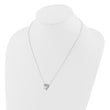 Sterling Silver Rhodium-plated Polished CZ Dolphin 18 inch with 2 inch extention Necklace