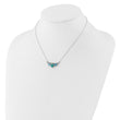 Sterling Silver  RH-pl Multi Color CZ Reconstituted Turq. w/2in ext Necklac - Birthstone Company