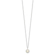 Sterling Silver E-coated Moonstone 17.75in w/2in ext Necklace