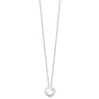 Sterling Silver RH-plated CZ Heart 18in Necklace and Post Earring Set - Birthstone Company