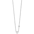Sterling Silver Rhod-plated CZ & Butterfly w/ 2in Ext. Children's Necklace