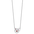 Sterling Silver Polished Amethyst, Garnet and Pink Tourmaline Circles with 2 Inch Extension Necklace - Birthstone Company