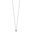 Sterling Silver Rhodium-plated .45AM Amethyst 16in w/2in ext Necklace