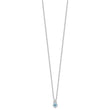 Sterling Silver Rhodium-plated .59BT Blue Topaz 16in w/2in ext Necklace