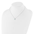 Sterling Silver Rhodium-plated .59BT Blue Topaz 16in w/2in ext Necklace