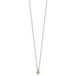 Sterling Silver Rhodium-plated .45CI Citrine 16in w/2in ext Necklace