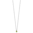 Sterling Silver Rhodium-plated .54PE Peridot 16in w/2in ext Necklace