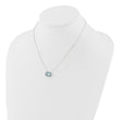 Sterling Silver Polished Oval Blue Topaz 17in w/.5in ext Necklace - Birthstone Company