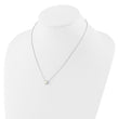 Sterling Silver Rhodium-plated Polished Created Opal 18in Necklace