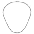 Sterling Silver Rhodium-plated 2mm CZ 16in Tennis Necklace